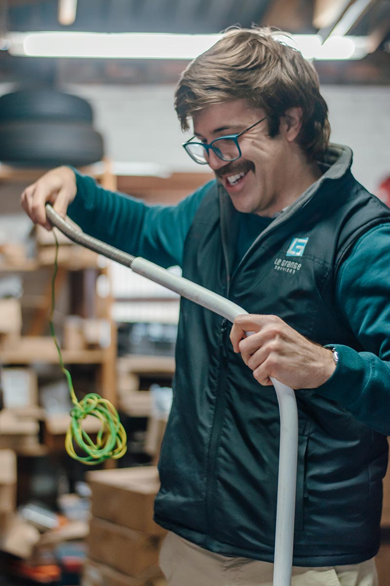 person working